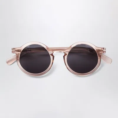 Liewood Darla Mini Round Sunglasses With Rose-transparent Frame In Pink