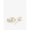 Liewood Vivi Set Of Four Elephant-print Silicone Tableware Eleph Creme De La Creme In White