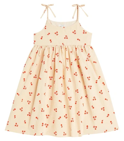 Liewood Kids' Eli Printed Cotton Dress In Cherries / Apple Blossom