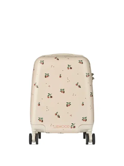 Liewood Floral Rolling Suitcase In Neutral