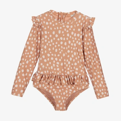 Liewood Babies' Girls Leopard Spot Print Swimsuit (upf40+) In Pink