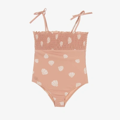 Liewood Babies' Girls Pink Shell Print Swimsuit (upf40+)