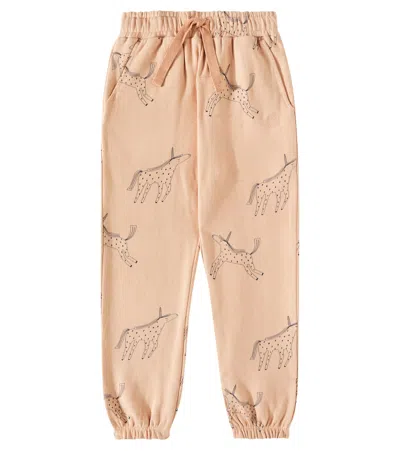 Liewood Kids' Inga Printed Cotton Jersey Sweatpants In Unicorn / Pale Tuscany