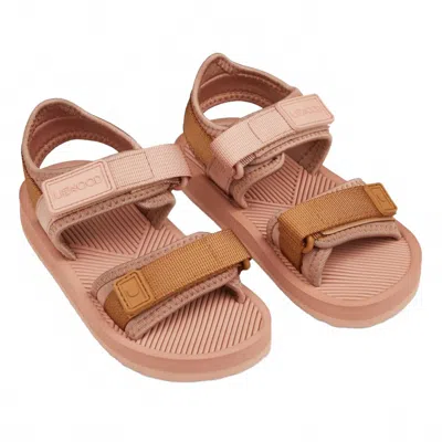 Liewood Kid's Monty Strap Sandals In Rose Mix In Brown