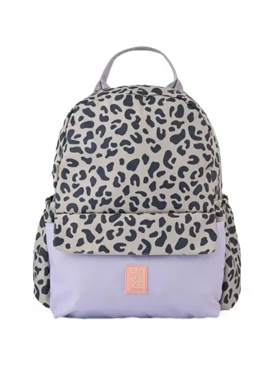 Liewood Kids' Lennon Leopard-print Backpack In Grey