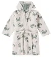 Liewood Lilana Printed Cotton Terry Robe In Beige
