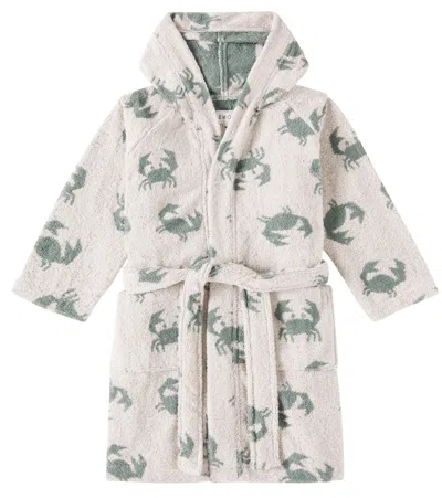 Liewood Kids' Lilana Printed Cotton Terry Robe In Beige