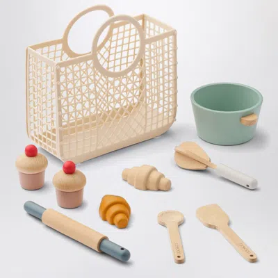 Liewood Lisbeth Wooden Play Cooking Set In Multi