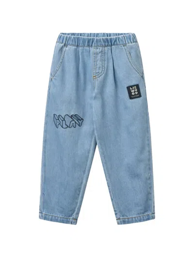 Liewood Babies' Logo-patch Embroidered Jeans In Blue