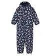 Liewood Maddy Hooded Printed Snowsuit In Blue