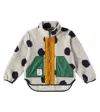 Liewood Naom Polka-dot Fleece Jacket In White