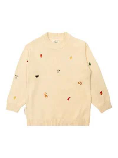 Liewood Kids' Orlane Embroidered Jumper In Neutral