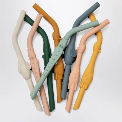 Liewood Pack Of Eight Colorful Silicone Straws In Multi