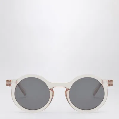 Liewood Pink Transparent Darla Mini Round Sunglasses