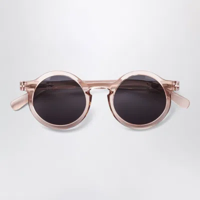 Liewood Rose Darla Mini Round Transparent Sunglasses For Girls In Pink