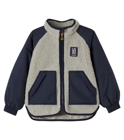 Liewood Runa Teddy Jacket In Blue