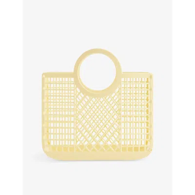 Liewood Samantha Double-handle Recycled Polyethylene-bend Basket Bag In Lemonade