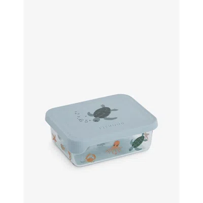 Liewood Ako Sea Animal-print Tritan Snack Box In Sea Creature / Sandy