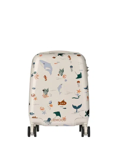 Liewood Sea Creatures Print Suitcase In Neutral