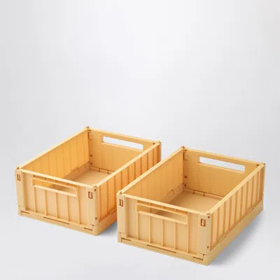 Liewood Set Of Two Yellow Weston Foldable Containers
