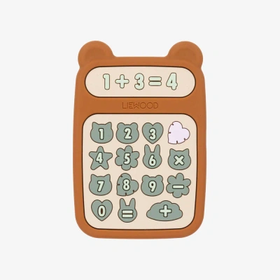 Liewood Babies' Silicone Calculator Teether (11cm) In Brown