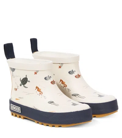 Liewood Kids' Tekla Printed Rain Boots In Blue