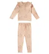 Liewood Wilhelm Printed Ruffled Cotton Jersey Pajamas In Pink