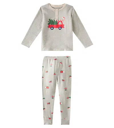 Liewood Kids' Wilhelm Striped Cotton-blend Pajamas In Multicoloured