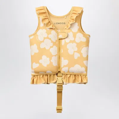 Liewood Yellow Life Jacket With Floral Print In Multi