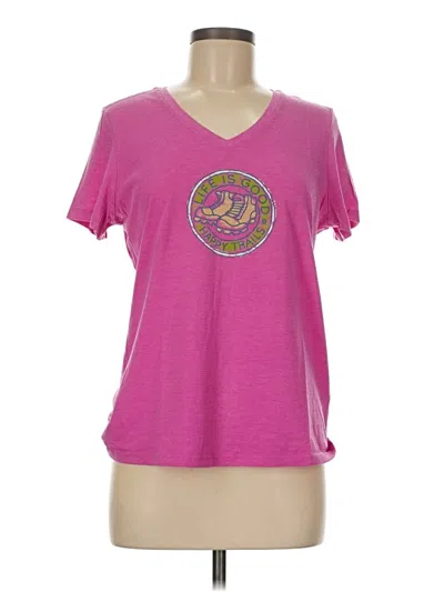 Pre-owned Life Is Good Active T-shirt In Pink