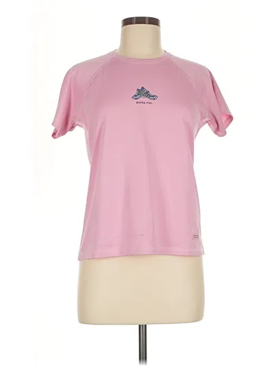 Pre-owned Life Is Good Active T-shirt In Pink