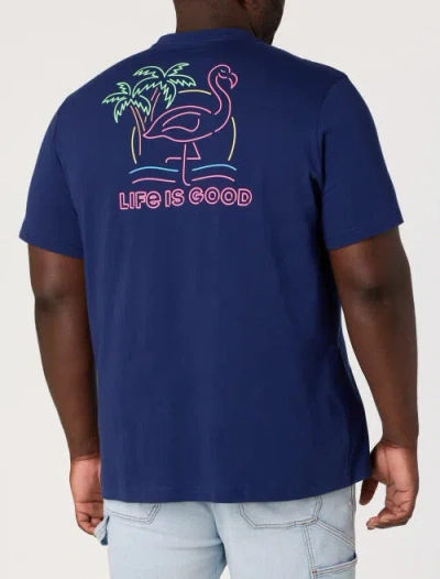 Life Is Good Big & Tall Flamingo Graphic Tee In Blue