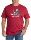 Life Is Good Big & Tall Santa Graphic Tee In Red