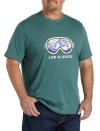 Life Is Good Big & Tall Ski Goggles Graphic Tee In Jasper