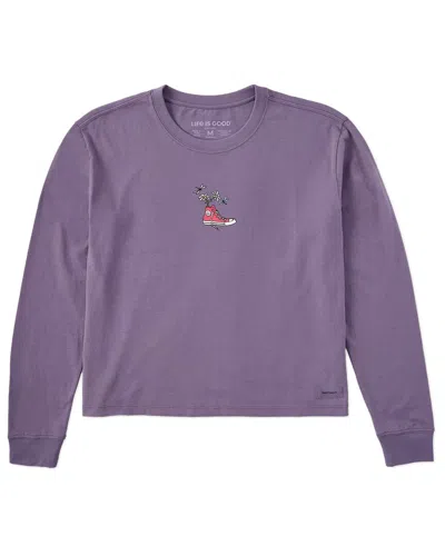 Life Is Good ® Boxy Crusher T-shirt In Purple