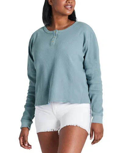 Life Is Good ® Boxy Thermal Henley In Blue