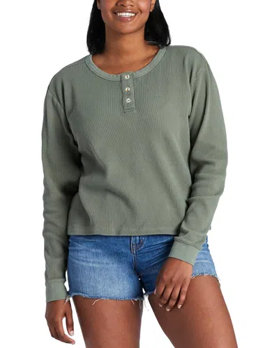 Life Is Good ® Boxy Thermal Henley In Green