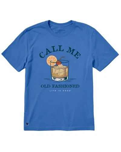 Life Is Good ® Call Me Old Fashion Crusher T-shirt In Blue