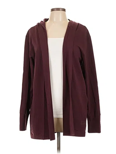 Pre-owned Life Is Good Cardigan Sweater In Burgundy