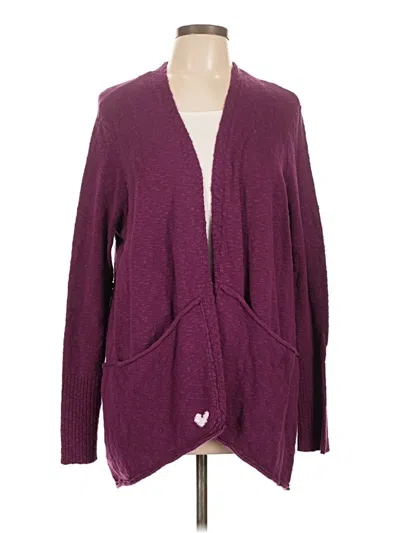 Pre-owned Life Is Good Cardigan Sweater In Purple