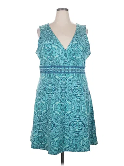 Pre-owned Life Is Good Casual Dress In Teal