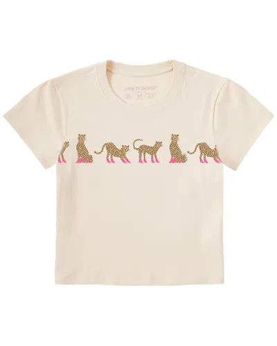 Life Is Good Cheetah Crusher Lite T-shirt In Metallic