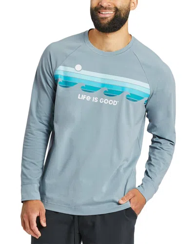 Life Is Good Crew Fleece Sweatshirt In Blue