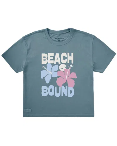 Life Is Good Crusher Boxy Tee In Blue