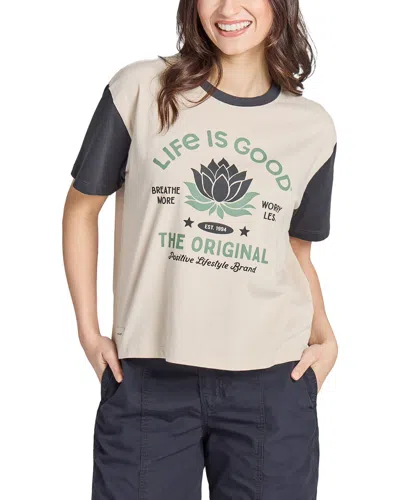 Life Is Good Crusher Boxy Tee In Neutral