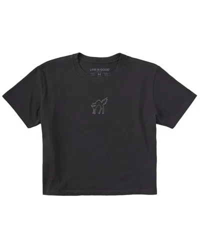 Life Is Good ® Crusher Boxy T-shirt In Black