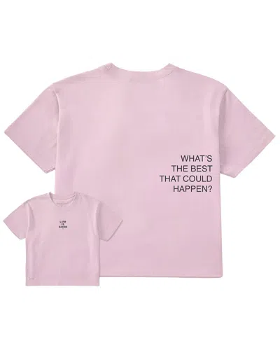 Life Is Good Crusher Boxy T-shirt In Pink