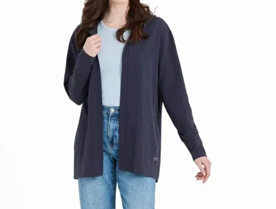 Life Is Good Crusher Flex Cardigan In Inkwell Blue In Multi