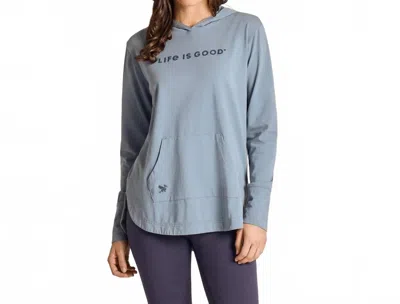 Life Is Good Crusher Flex Hoodie In Slate Blue