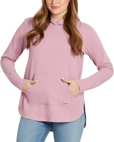 Life Is Good ® Crusher Flex Tunic Hoodie In Pink
